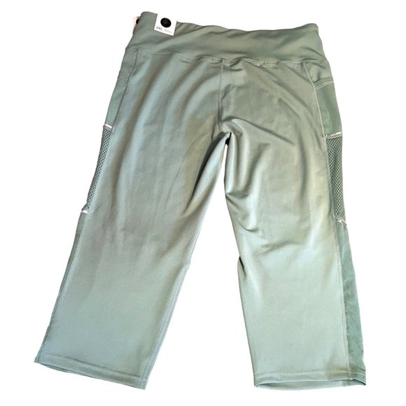 Otos Pants Womens 2XL Green Activewear Capri Athletic - Picture 2 of 6